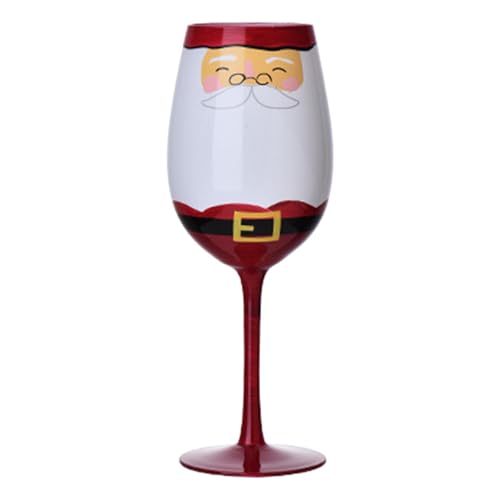Monozoz Weingläser mit Stiel, 450/500 ml, klassische Glasbecher mit Stiel, Weihnachtsbaum, Tannennadeln, Muster, lustige Tischdekoration, Weihnachtsgläser, handbemalt Monozoz Weingläser mit Stiel, 450/500 ml, klassische Glasbecher mit Stiel, Weihnachtsbaum, Tannennadeln, Muster, lustige Tischdekoration, Weihnachtsgläser, handbemalt von Monozoz