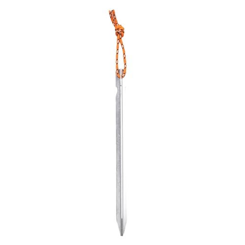 Monozoz Zeltheringe, robust, 17,8 cm, Metall-Heringe, Erdspieße, Aluminium-Pop-Up-Zeltheringe mit Zugseilen zum Aufstellen von Campingzelten von Monozoz