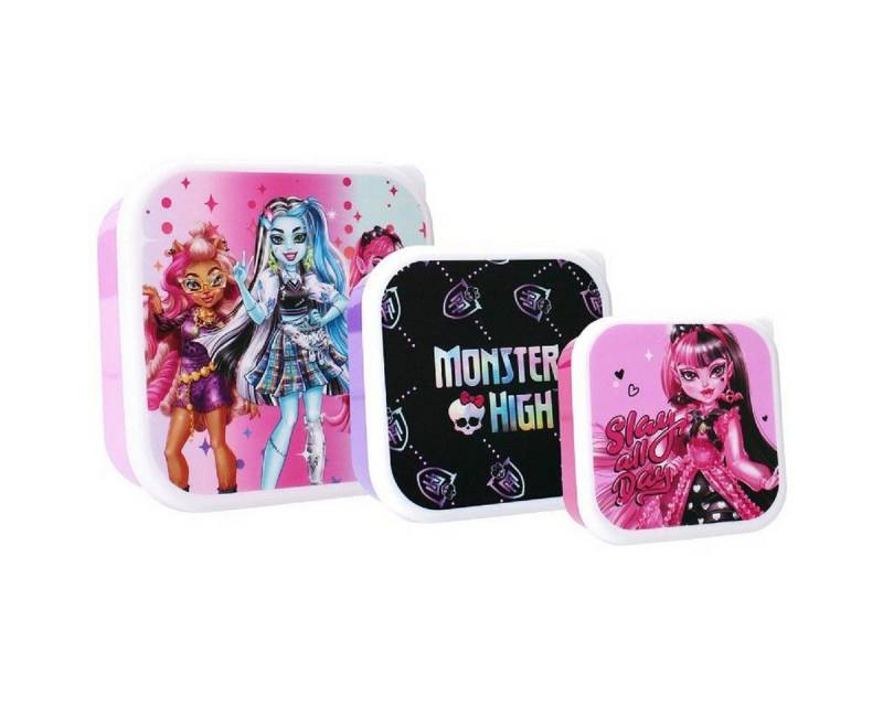 Monster High Brottasche Brotzeitbox 3in1 – Perfekte Lunchbox für Schule und Freizeit von Monster High