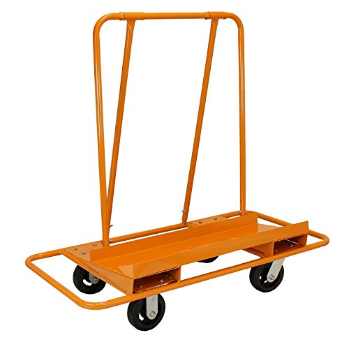 Monster Racking Plattenwagen Rigips Wagen Paneelwagen Rollenwagen Trolley Plattenroller Transportwagen Plattenkarre Transport 1000kg Tragkraft Heber für Gipskartonplatten Orange Plattentransporter von Monster Racking