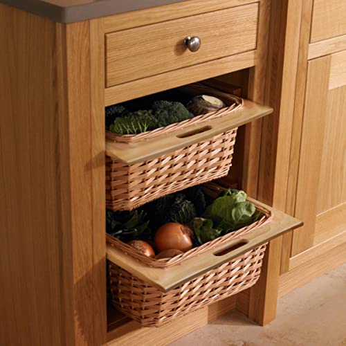 Ausziehbare Weidenkörbe Küche Rattan 600mm Küchenkörbe Aufbewahrung Lagerung Speisekammer Unterschrank & Läufer Buche massiv 60cm Landhausstil 100% handgefertigt Befestigungssatz inklusive - Braun Ausziehbare Weidenkörbe Küche Rattan 600mm Küchenkörbe Aufbewahrung Lagerung Speisekammer Unterschrank & Läufer Buche massiv 60cm Landhausstil 100% handgefertigt Befestigungssatz inklusive - Braun von Monster Shop