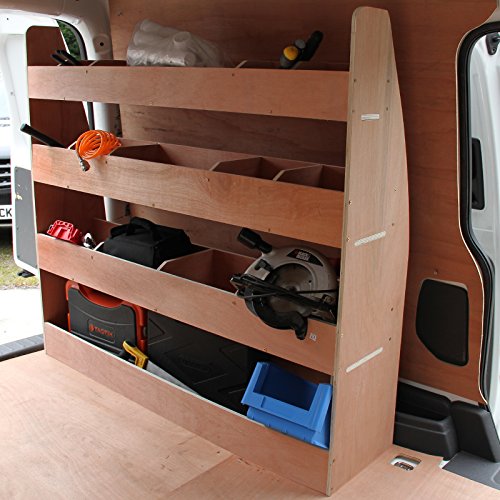 Monster Racking VW Caddy Transporter KFZ Fahrzeugeinrichtung Fahrzeugregale Fahrzeugausbau Lieferwagen Auto-Regal Regalsystem Werkstattwagen 22cm H x 122,5cm B x 30cm T von Monster Racking