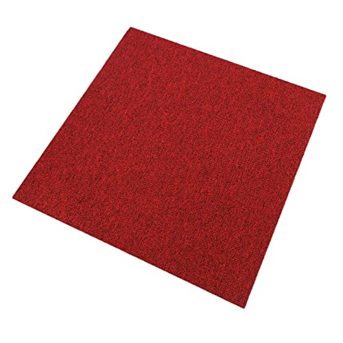 MonsterShop 20 Stück Teppichfliesen Bodenfliesen Teppich Teppichplatten selbstliegend 50 x 50 cm5 m² in Rot von Monster Shop