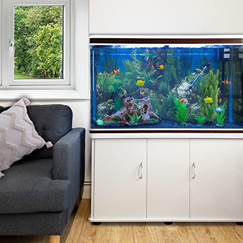 MonsterShop Aquarium für Fische und Starterzubehör, weißer Schrank, blauer Kies und Pflanzen, 1,2 m, 300 Liter MonsterShop Aquarium für Fische und Starterzubehör, weißer Schrank, blauer Kies und Pflanzen, 1,2 m, 300 Liter von Monster Shop