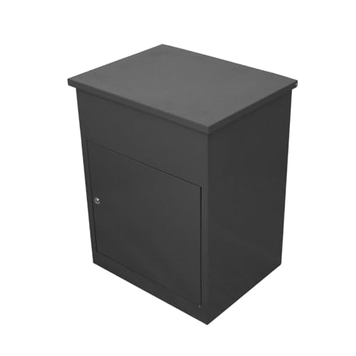 Paketbriefkasten, abschließbar, Wandmontage, sicher, groß, für den Außenbereich, wetterfest, verzinkter Stahl, 5 Schlüssel, 580 x 460 x 360 mm von Monster Shop