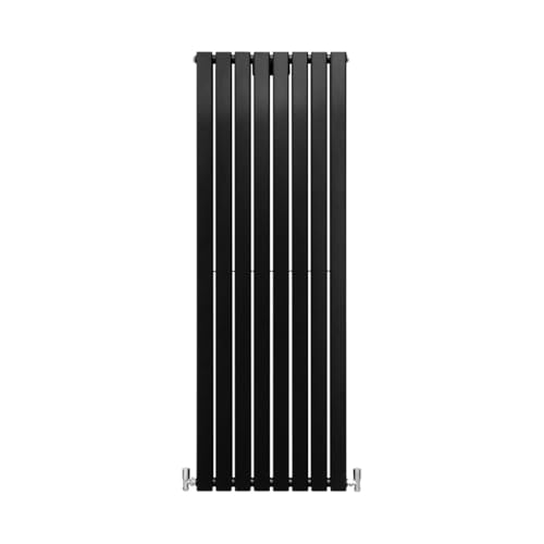 Paneelheizkörper Flachheizkörper Design Heizkörper Heizung 160cm x 56cm Matte Schwarz Vertikal Heizgerät Doppellagig Wandheizkörper Küche Wohnzimmer Badezimmer Reinigungsbürste und Befestigungsset von Monster Shop