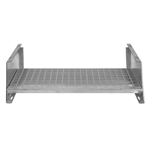 Zusätzliche Verzinkter Stahl Treppenstufe | für Gitterrost-Treppen | Höhenverstellbar & Erweiterbar | Wetterfest, Robust & Modular | für Außen Garten Terrasse | GRATIS Befestigungssatz [90cm breit] von Monster Shop