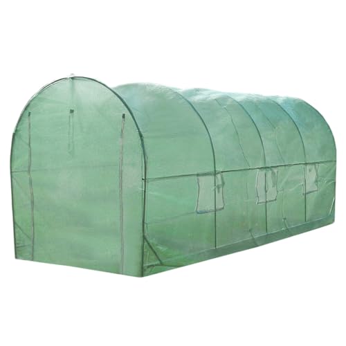 Monster Shop Polytunnel mit Folie Gewächshaus Treibhaus Tomatenhaus Pflanzenhaus Folientunnel 19mm 5m x 2m von Monster Shop