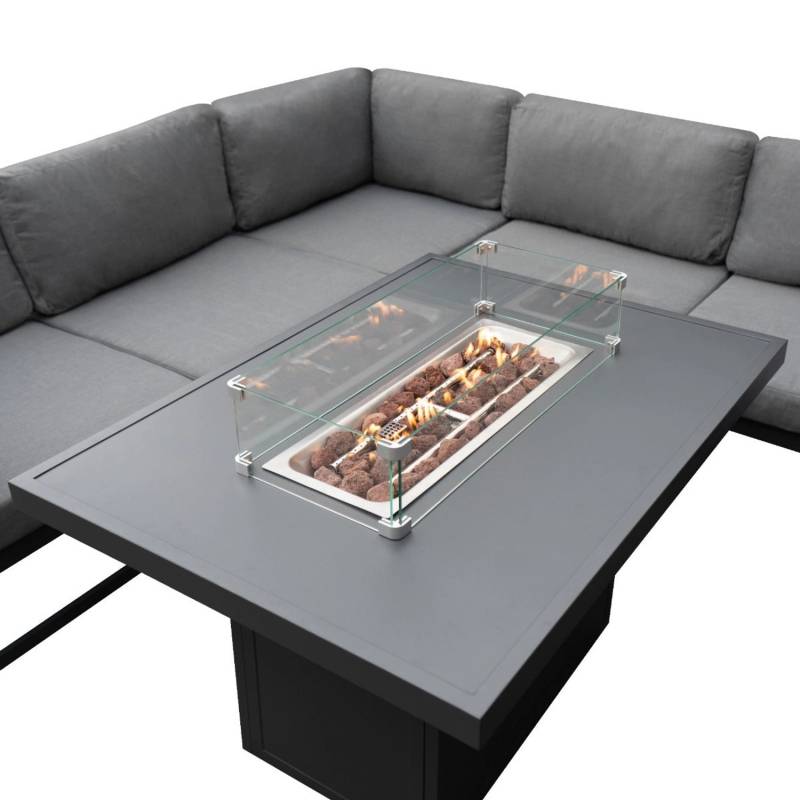 Monstershop Modulares Gartenlounge Set mit integrierter Feuerstelle von Monstershop