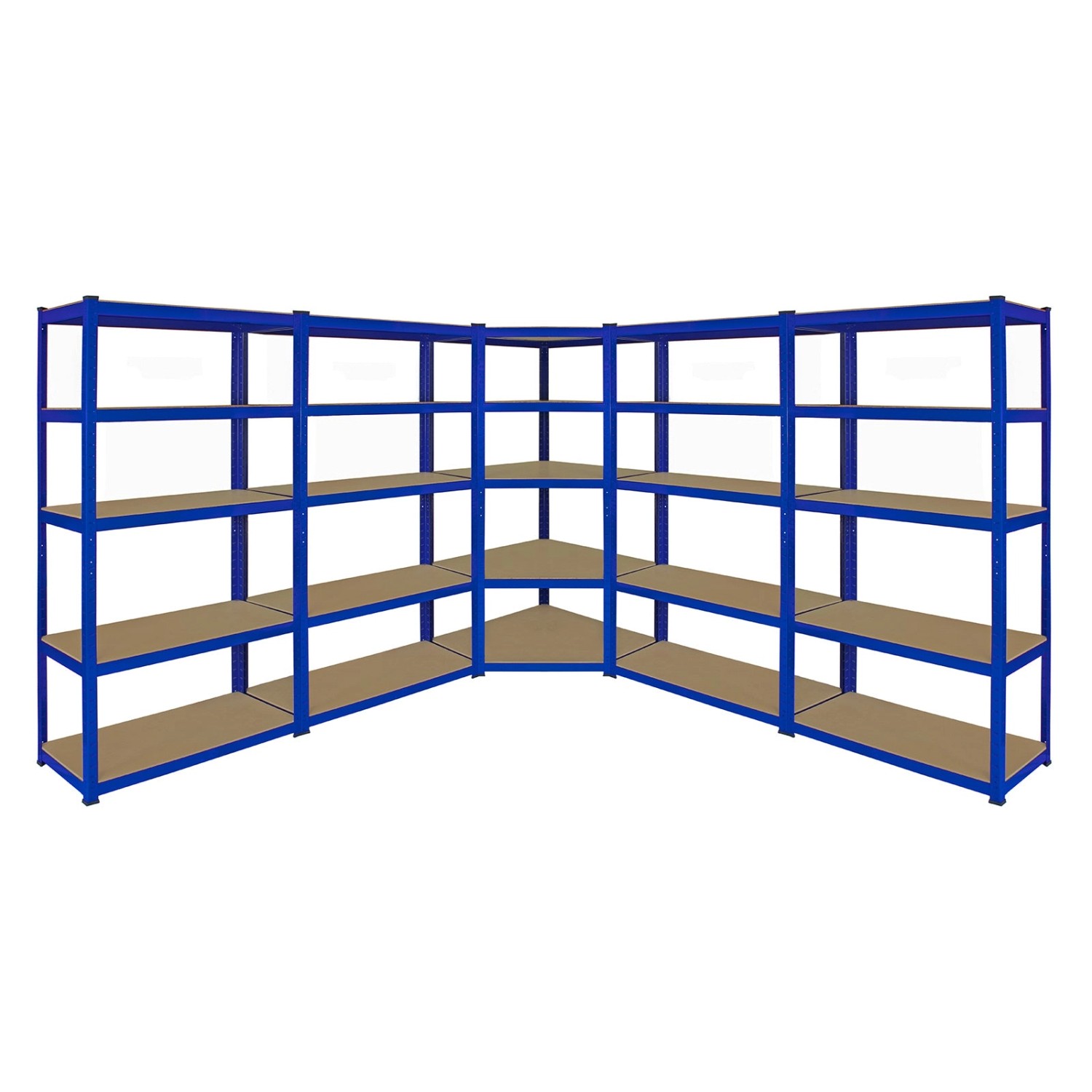 Monstershop Monster Racking T-Rax Eckregal & 4x 90cm Lagerregal Blau von Monstershop
