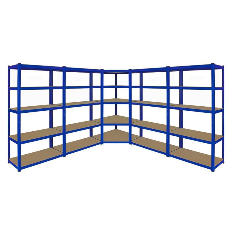Monstershop Monster Racking T-Rax Eckregal & 4x 90cm Lagerregal Blau von Monstershop
