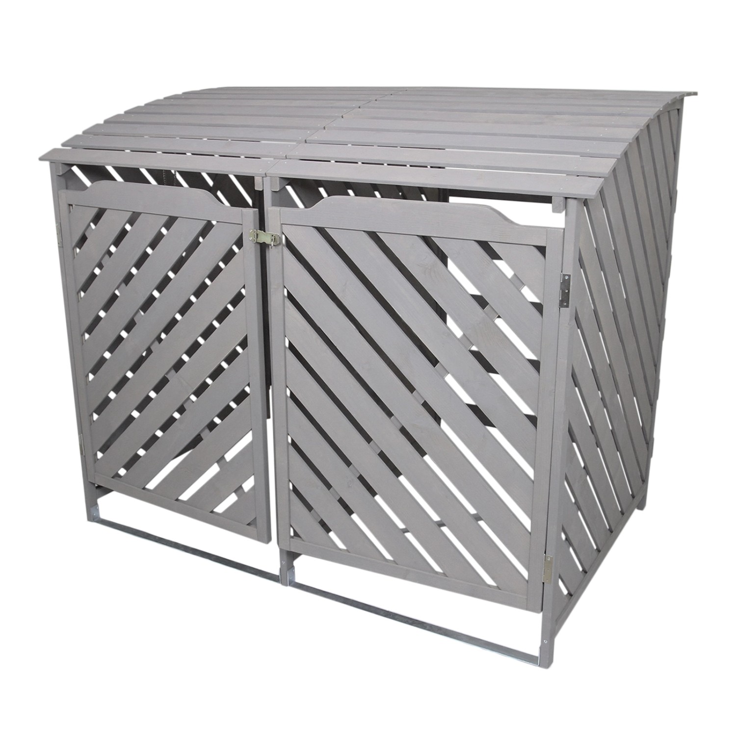 Monstershop Mülltonnenverkleidung 2er Tonnen 240L Holz grau gewaschen Monstershop Mülltonnenverkleidung 2er Tonnen 240L Holz grau gewaschen von Monstershop