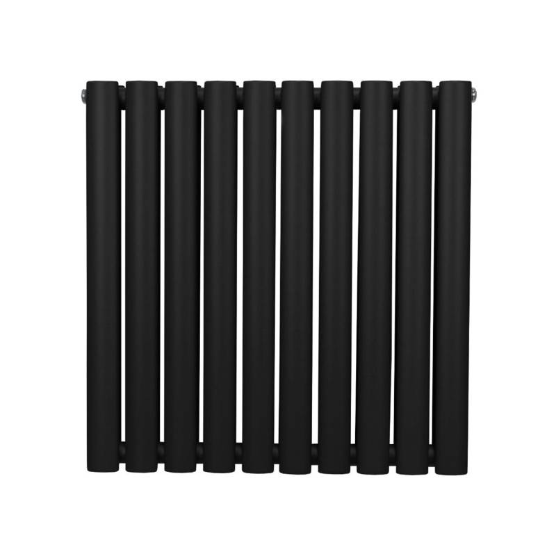 Monstershop Oval Röhrenheizkörper 600mm x 600mm Schwarz von Monstershop