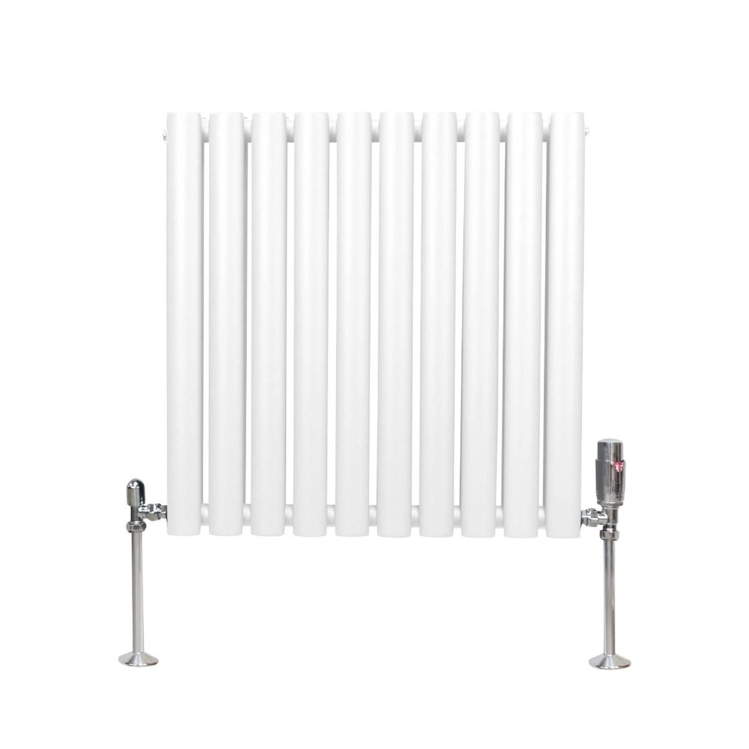 Monstershop Oval Röhrenheizkörper & Chrom Thermostatventile 600mm x 600mm Weiß Monstershop Oval Röhrenheizkörper & Chrom Thermostatventile 600mm x 600mm Weiß von Monstershop