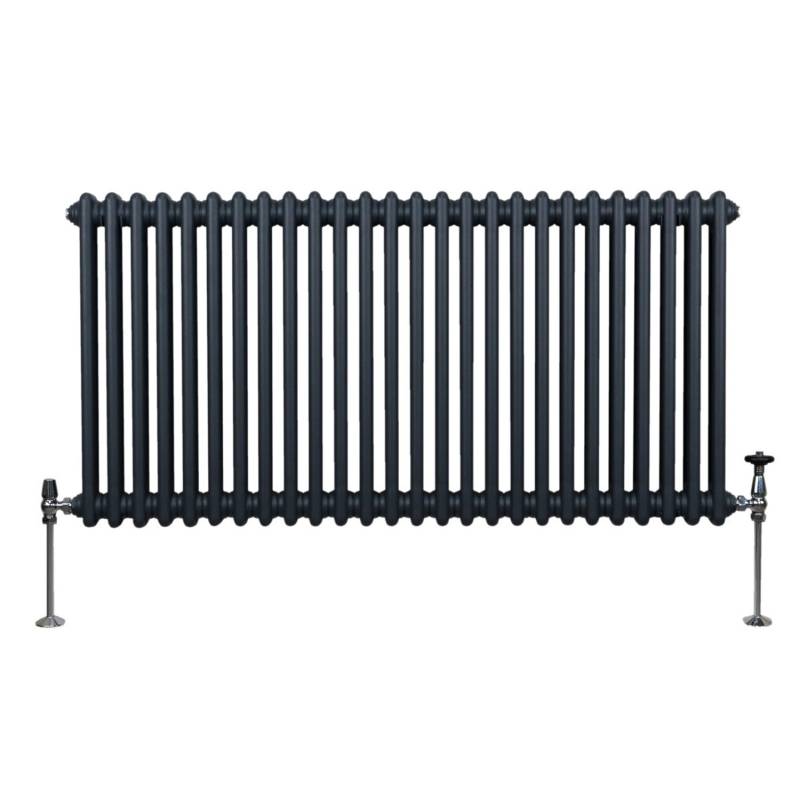 Monstershop Traditioneller 2 Spalten Heizkörper 600 x 1192 mm Anthrazitgrau von Monstershop