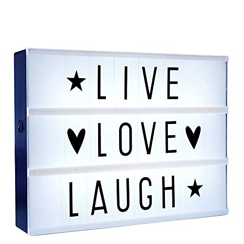 Monsterzeug LED Light Box, Leuchtkasten zum Selbstgestalten, 85 auswechselbare Buchstaben Zeichen, Batteriebetrieben, 22 x 29 cm Monsterzeug LED Light Box, Leuchtkasten zum Selbstgestalten, 85 auswechselbare Buchstaben Zeichen, Batteriebetrieben, 22 x 29 cm von Monsterzeug
