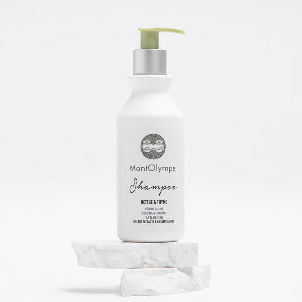 MontOlympe Naturkosmetik Nettle & Thyme Shampoo, Volumen & Glanz für Feines und Dünnes Haar von MontOlympe Naturkosmetik