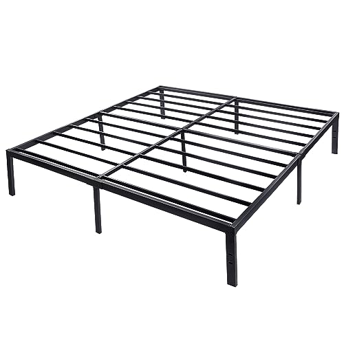 Montafox Metallbett Bett Bettgestell Bettrahmen 90x200x41 cm | 140x200x41 cm | 200x200x41 cm mit Lattenrost Metall 41cm H schwarz, Größe:200 x 200 x 41 cm von Montafox