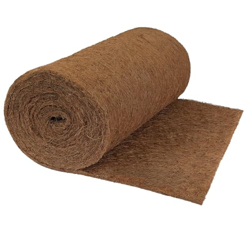 Montafox Kokosmatte 25 cm x 20 m Winterschutz Liner für Pflanzen aus Kokosfasern einseitig Naturlatex beschichtet - Kälteschutz Naturprodukt Garten Haustiermatte von Montafox
