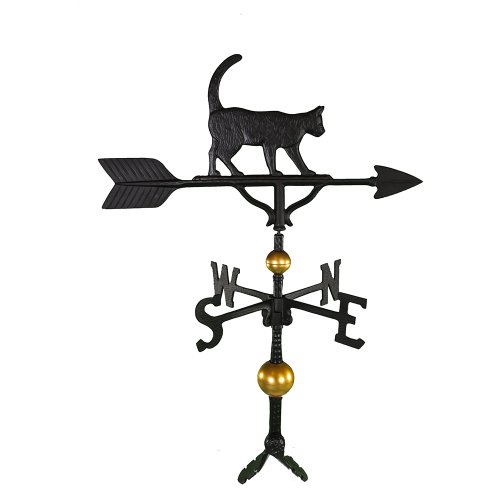 Montague Metal Products Wetterfahne mit schwarzer Katze, 81 cm von Montague Metal Products