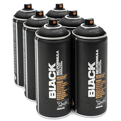 Montana Black 6x 400ml Black Sprühdosen Pack von Montana Black