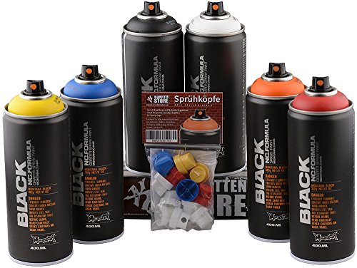 Montana Black 6x 400ml Original Wildstyle Sprühdosen Pack von Montana