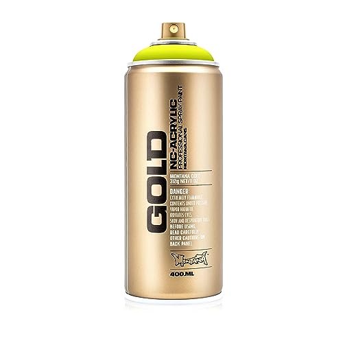 Montana Cans 283819 Spray Dose Gold, Gld400, f1000, 400 ml, Flash Yellow von Montana