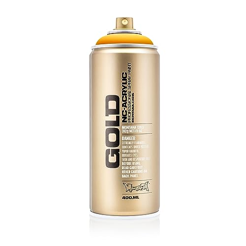 Montana Cans 284090 Spray Dose Gold, Gld400, 1230, 400 ml, Yolk von Montana