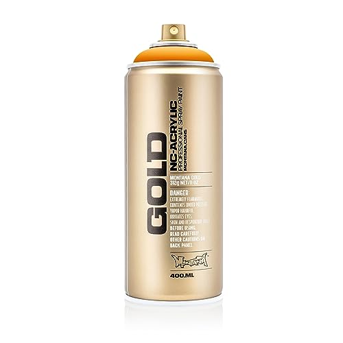 Montana Cans 284106 Spray Dose Gold, Gld400, 1240, 400 ml, Golden Yellow von Montana