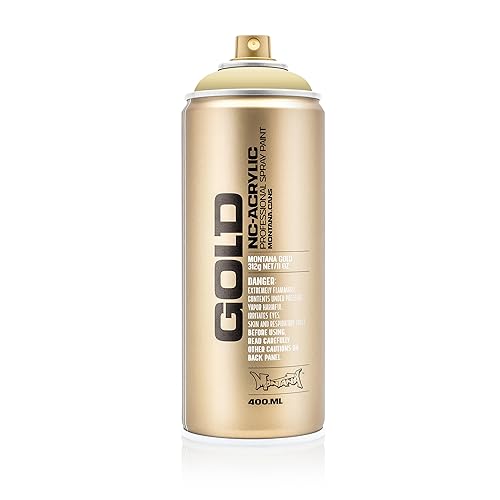 Montana Cans 285363 Spray Dose Gold, Gld400, 8010, 400 ml, Sahara yellow von Montana