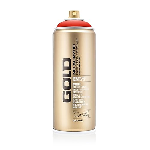 Montana Cans 285639 Spray Dose Gold, Gld400, S2020, 400 ml, Shock Orange Dark von Montana