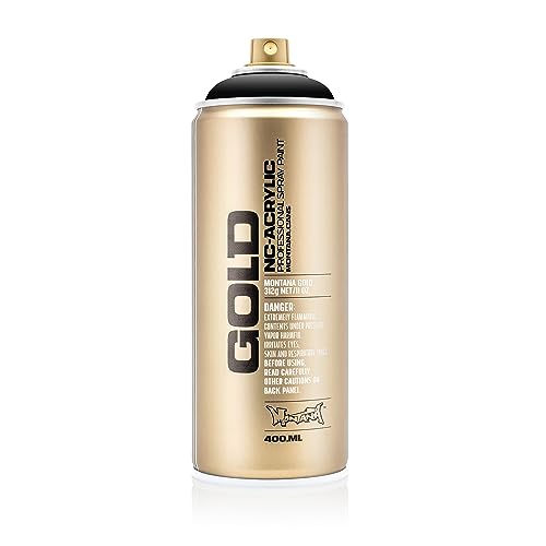 Montana Cans 285783 Spray Dose Gold, Gld400, S9000, 400 ml, Shock black von Montana