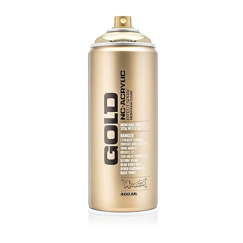 Montana Cans 285943 Spray Dose Gold, Gld400, m3000, 400 ml, Goldchrome von Montana