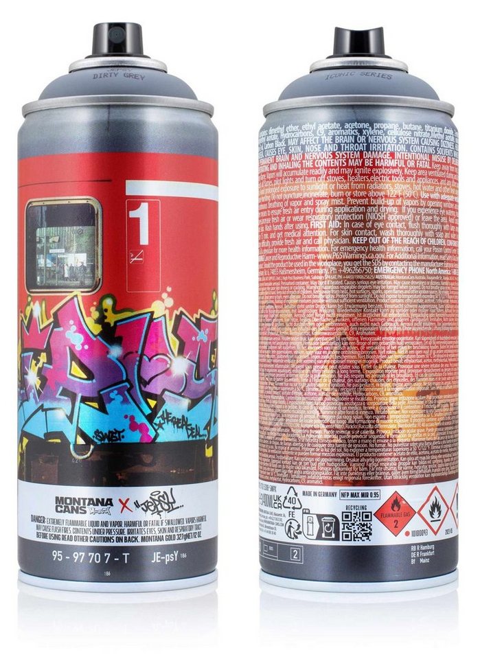 Montana Cans Sprühlack Montana Cans, Iconic Series, JEPSY, Dirty Grey, 400ml von Montana Cans