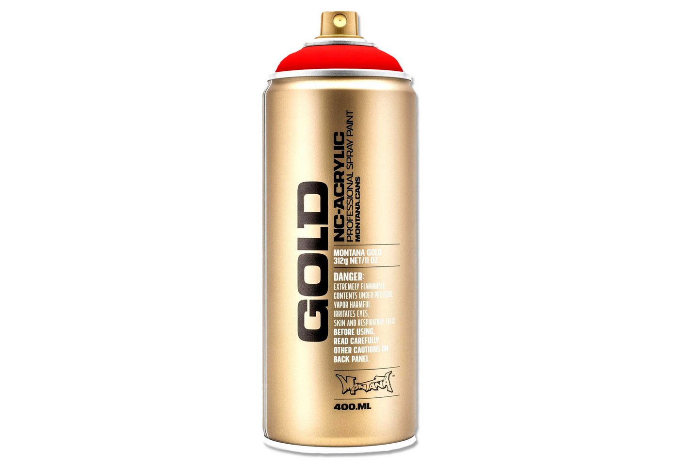 Montana Cans Sprühfarbe Sprühlack Montana GOLD, Fluoreszierend, Fire Red, 400ml von Montana Cans