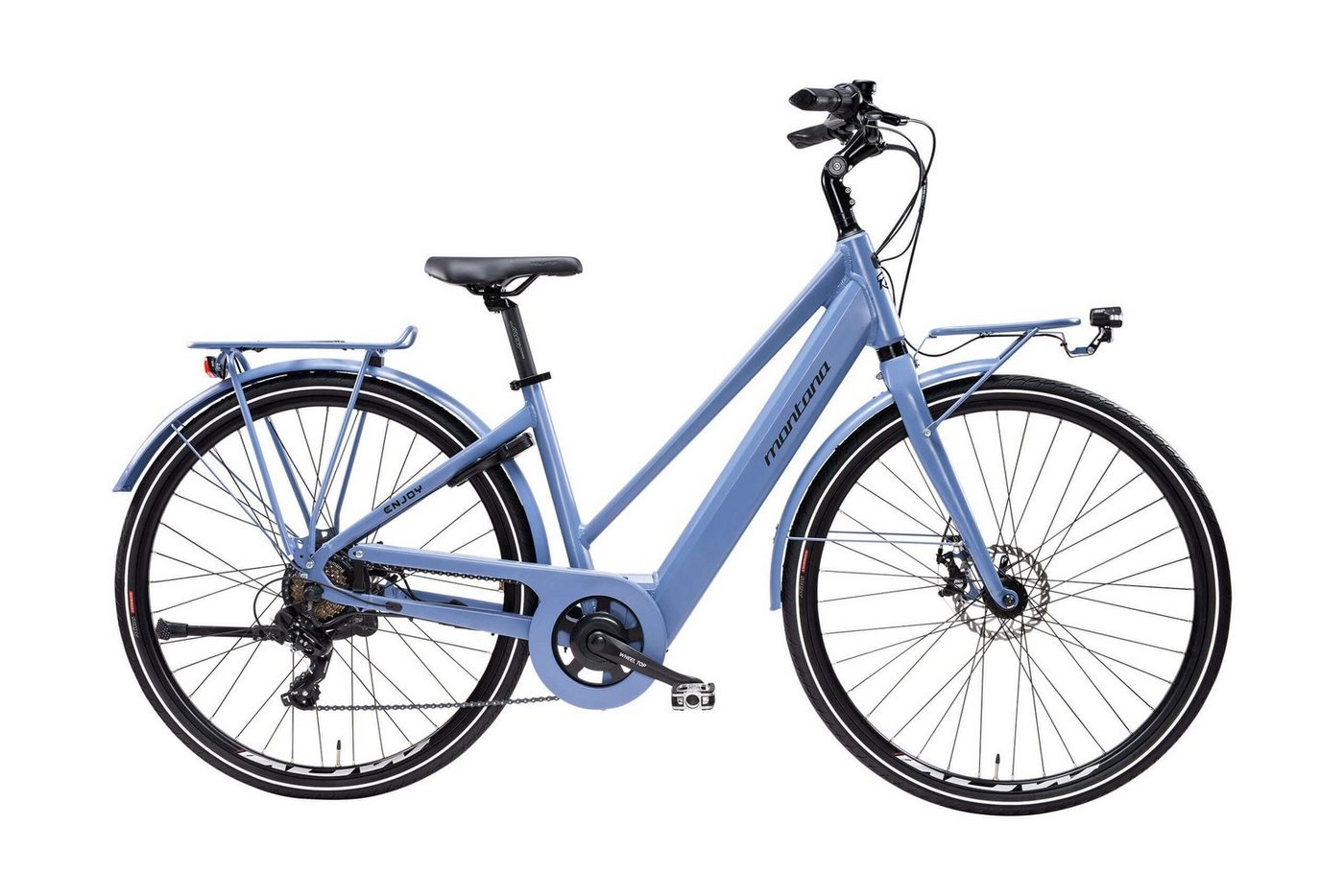 Montana Fahrräder E-Bike, 7 Gang, Kettenschaltung, 360 Wh Akku, Elektro-Citybike ENJOY Lady 28 Zoll von Montana Fahrräder