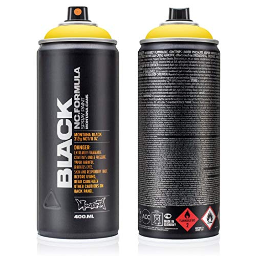 Montana Black 1025 kicking yellow, 400 ml Sprühdose von Montana