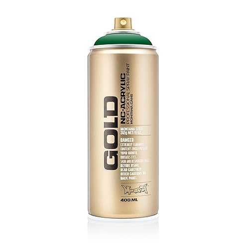 Montana Cans 285745 Spray Dose Gold, Gld400, s6020, 400 ml, Shock Green Dark von Montana