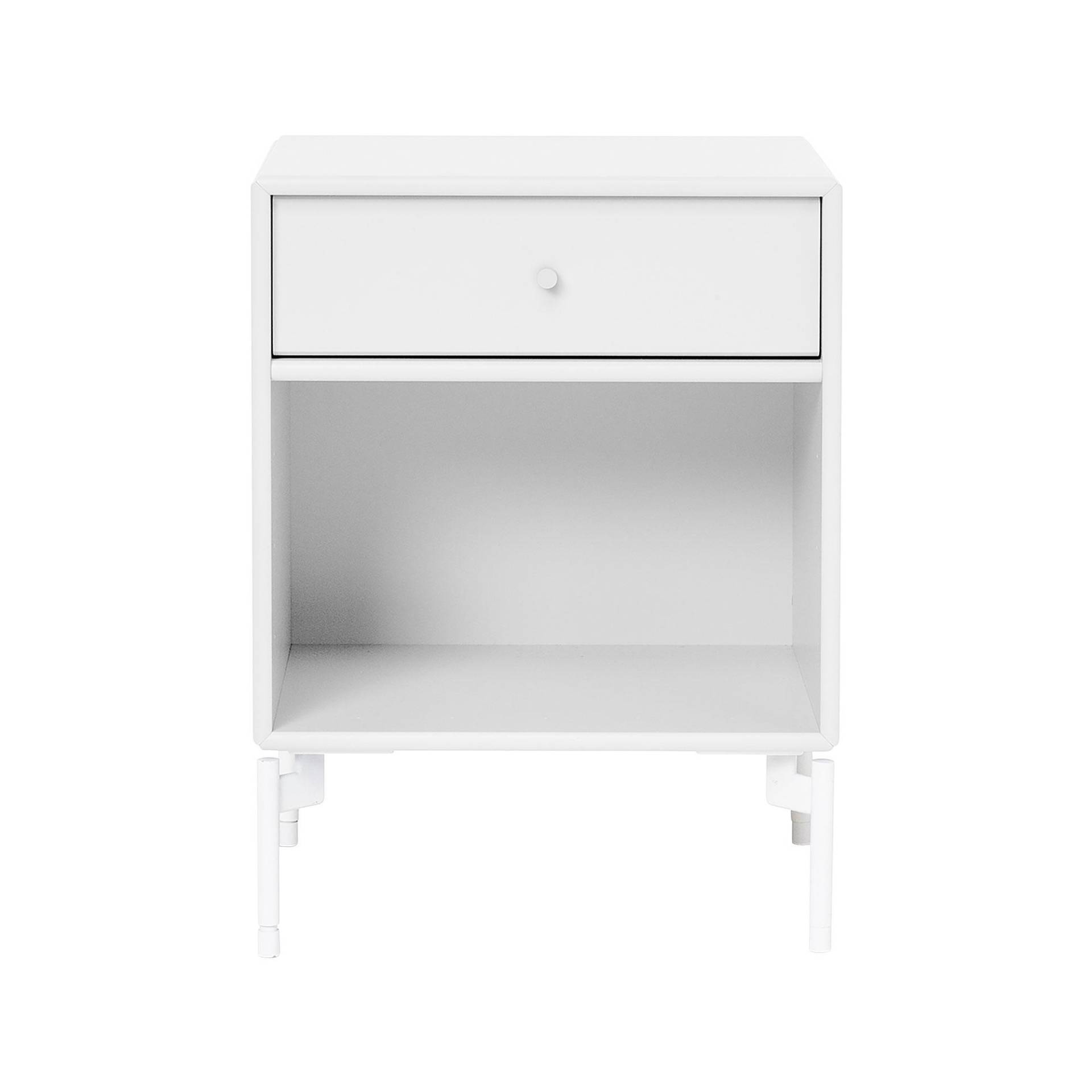 Montana - Dream Nachttisch mit Schublade H 48cm - new white 101/lackiert/BxHxT 35,4x48x30cm/EU Ecolabel von Montana