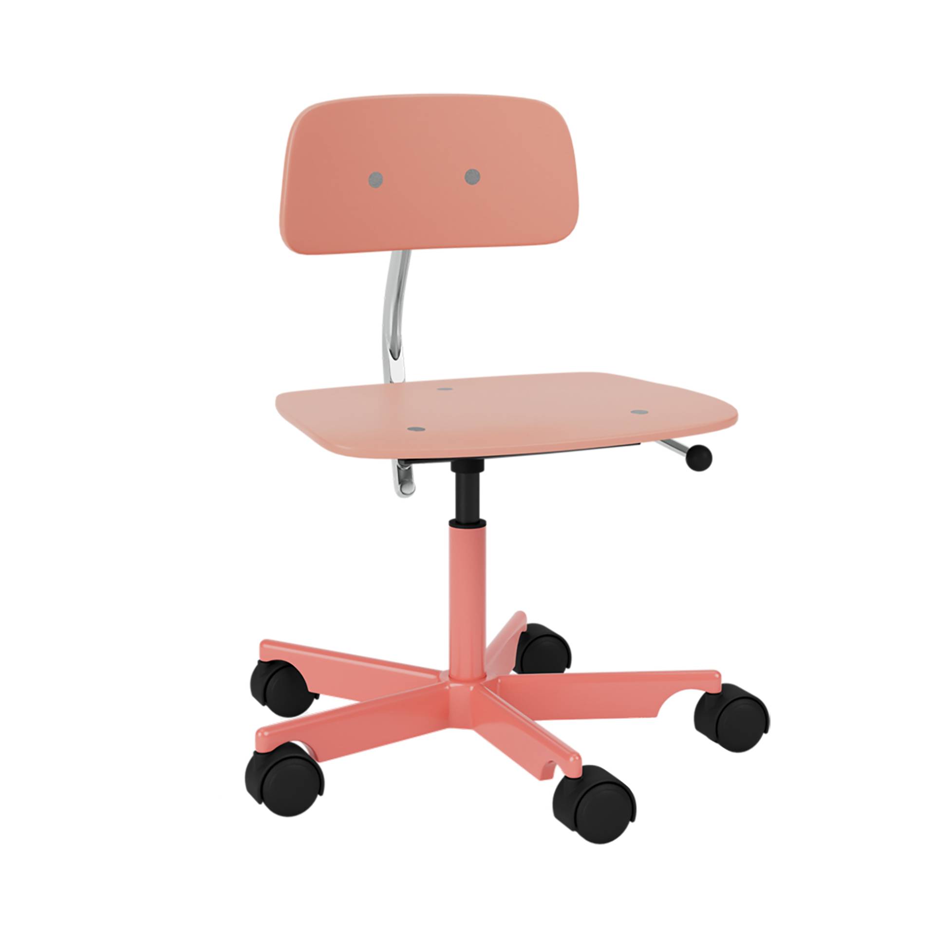 Montana - Kevi 2533J Kinderstuhl - rhabarber 151/pulverbeschichtet/Sitz höhenverstellbar 55-71cm/für Kinder von 3-12 Jahren/mit Rollen/drehbar von Montana