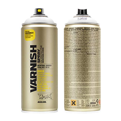 Montana Klarlack matt Varnish Spray - Sprühdose 400ml - Acryllack für ein mattes Finish - zum Fixieren und Schützen der Lackierung von Montana