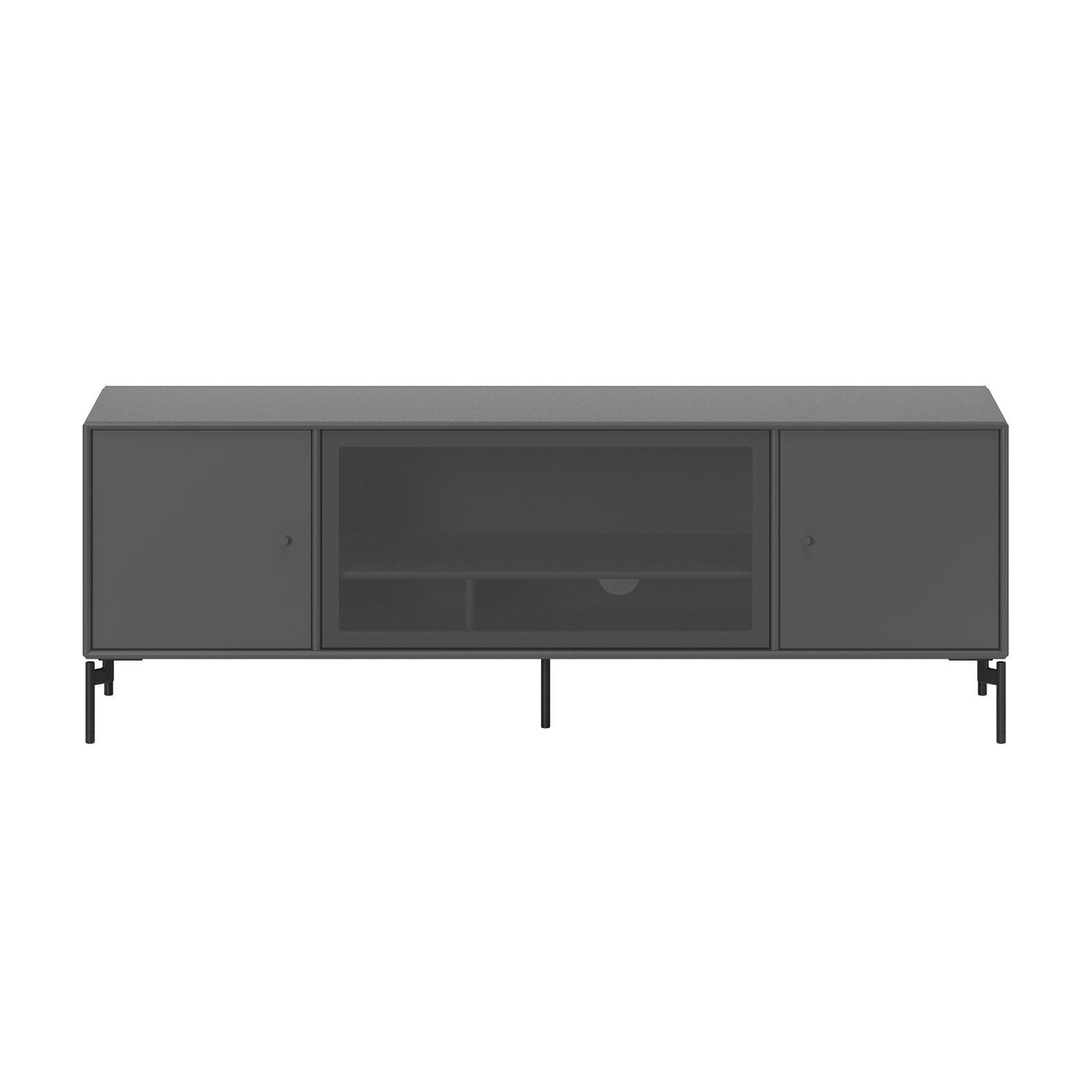 Montana - Octave III TV Lowboard 138x48x30cm - anthracite 04/lackiert/BxHxT 138x48x30cm/Beine MB126 Black von Montana