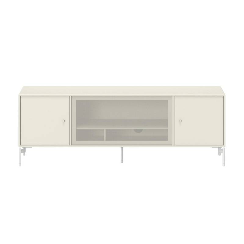 Montana - Octave III TV Lowboard 138x48x30cm - vanilla 150/lackiert/BxHxT 138x48x30cm/Beine MB126 Snow von Montana