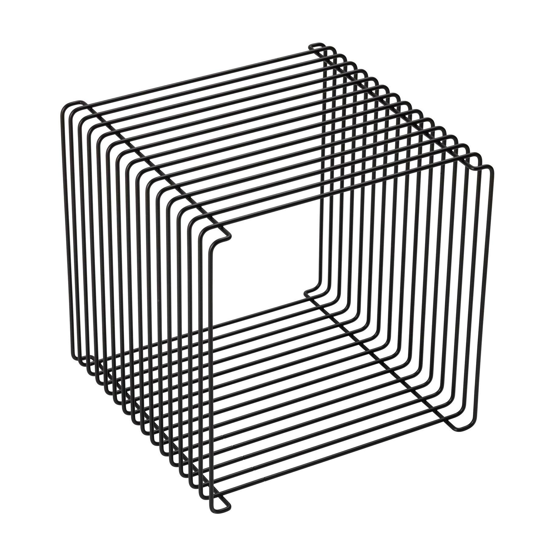 Montana - Panton Wire Drahtregal Einzelmodul - schwarz/lackiert/LxBxH 34,8x34,8x34,8cm/inkl. Klammern von Montana