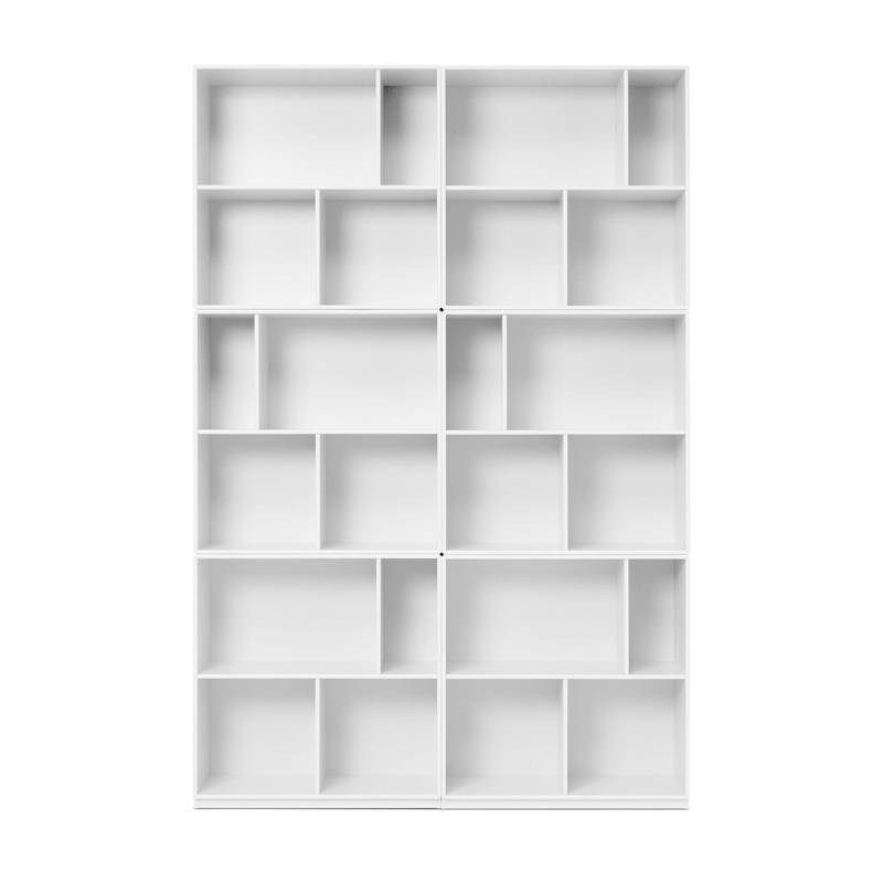 Montana - Read Bücherregal 211,8x139,2cm - new white 101/lackiert/BxHxT 139,2x211,8x30cm/Wasserbasierter Lack von Montana