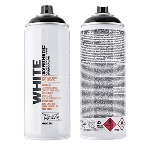 Montana White 9000 black, 400 ml Sprühdose glänzend von Montana