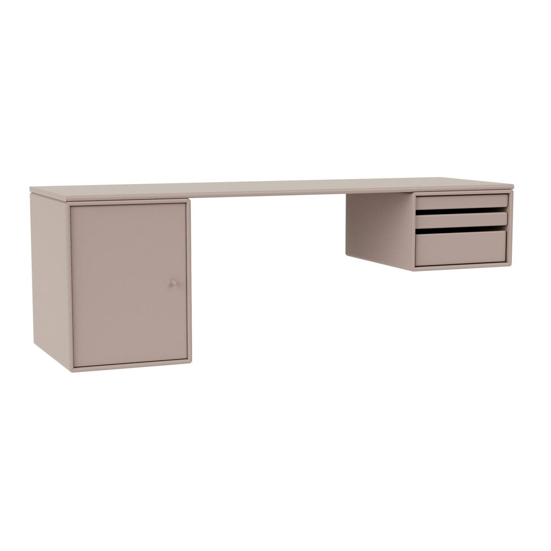 Montana - Workshop Wandschreibtisch - champignon 137/lackiert/BxHxT 140,7x48,4x46,8cm/Wandmontage von Montana