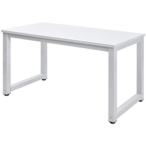 Montary Schreibtisch Höhenverstellbar, 120 x 60 cm Computertisch Stehschreibtisch PC Tisch Bürotisch Holz Officetisch fürs Büro, Wohnzimmer, Home, Office (Weiß) von Montary