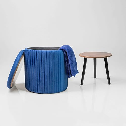 MontbellaHome 3 in 1 Ottomane Set - Stauraum Ottomane mit Tablett Tisch & Decke - Runde marineblaue Fußstütze mit wendbarem Deckel - Kleiner Raum Wohnzimmer oder Schlafzimmer Möbel, Modernes Design MontbellaHome 3 in 1 Ottomane Set - Stauraum Ottomane mit Tablett Tisch & Decke - Runde marineblaue Fußstütze mit wendbarem Deckel - Kleiner Raum Wohnzimmer oder Schlafzimmer Möbel, Modernes Design von MontbellaHome