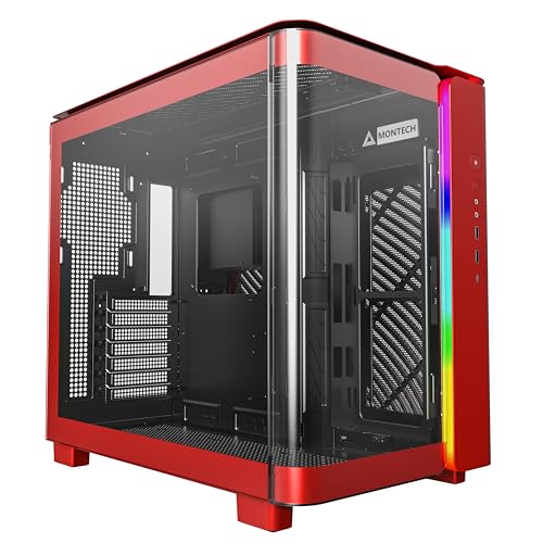 Montech King 95 Midi-Tower, Tempered Glass, ARGB - rot von Montech